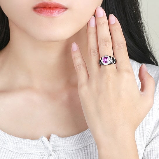 14k Gold 1.90 Ctw Natural Sapphire & Diamond Ring - 5