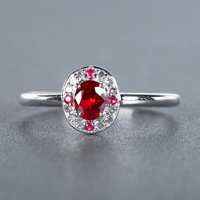 14k Gold 0.41 Ctw Natural Ruby & Diamond Ring: Ref:230978124 // gold content:14k gold // ring size:7. 25us // // main gemstone:ruby // shape:multiply // carat weight:0. 35ct // color:red // treatment:natural // // adjacent gemstone 2 : diamond //