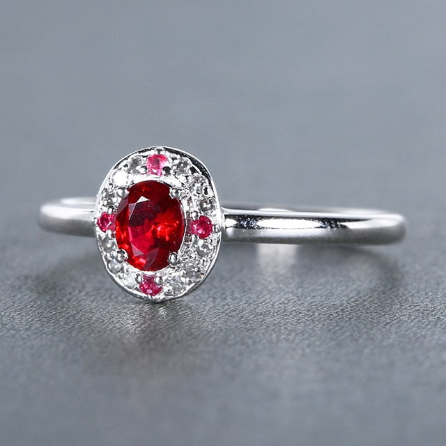 14k Gold 0.41 Ctw Natural Ruby & Diamond Ring - 2