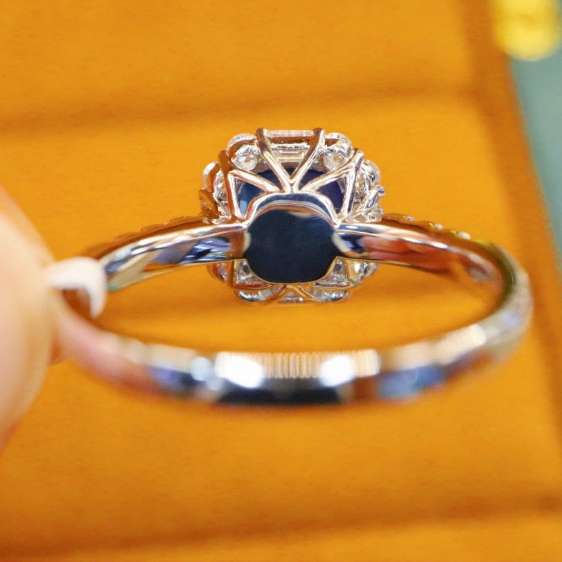 14k Gold 2.60 Ctw Natural Sapphire & Diamond Ring - 4
