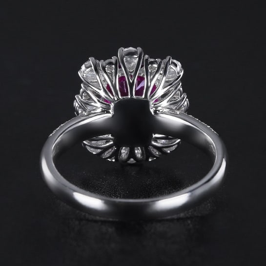 14k Gold 2.60 Ctw Natural Sapphire & Diamond Ring - 3