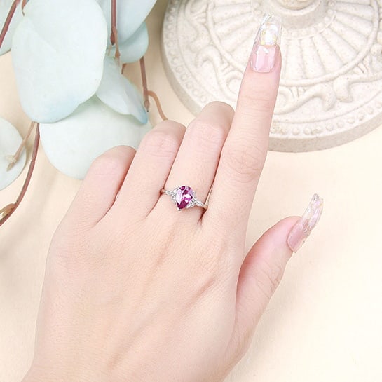 14k Gold 1.22 Ctw Natural Sapphire & Diamond Ring - 3