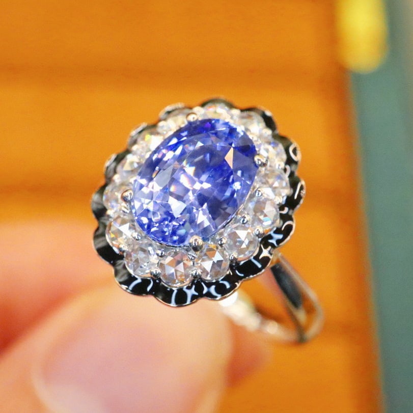 14k Gold 2.34 Ctw Natural Sapphire & Diamond Ring - 3