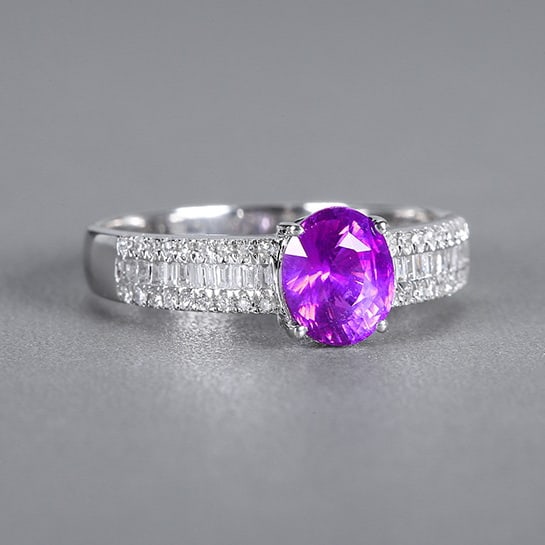 14k Gold 1.99 Ctw Natural Sapphire & Diamond Ring - 2