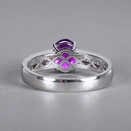 14k Gold 1.99 Ctw Natural Sapphire & Diamond Ring - 4