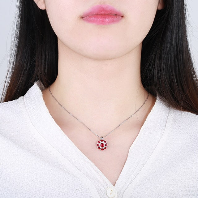 14k Gold 2.06 Ctw Natural Ruby & Diamond Ring/pendant( Without Chain ) - 7