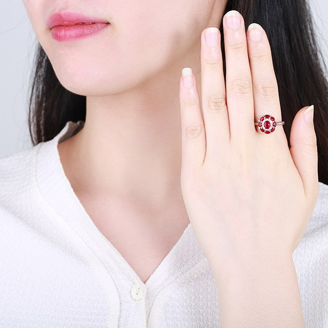 14k Gold 2.06 Ctw Natural Ruby & Diamond Ring/pendant( Without Chain ) - 8