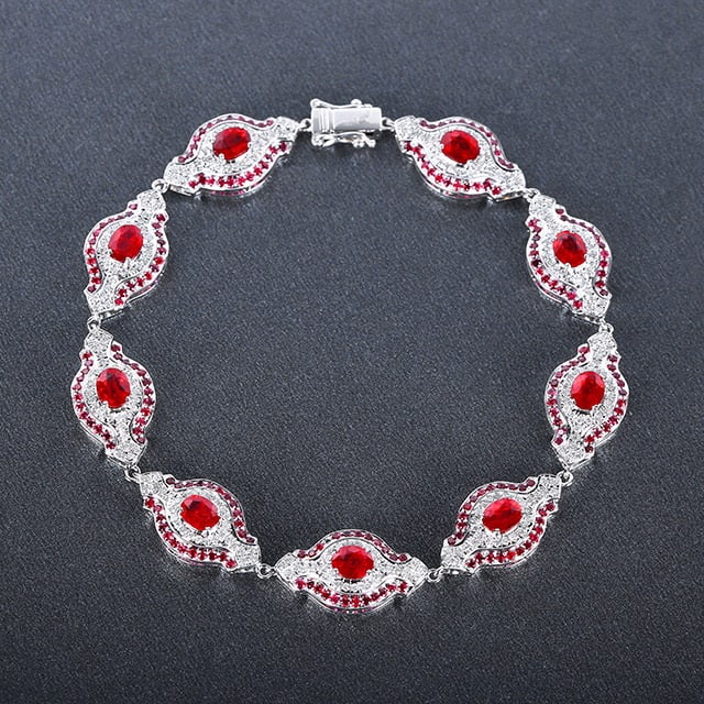 14k Gold 5.08 Ctw Natural Ruby & Diamond Bracelet: Ref:230978227 // gold content:14k gold // main gemstone:ruby // shape:multiply // carat weight:4. 27ct // color:pigeonblood red // treatment:natural // // adjacent gemstone 2 : diamond // number of