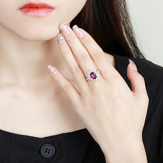 14k Gold 2.87 Ctw Natural Sapphire & Diamond Ring - 5
