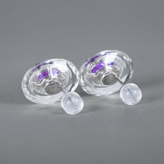 14k Gold 2.10 Ctw Natural Sapphire & Diamond Earrings - 3