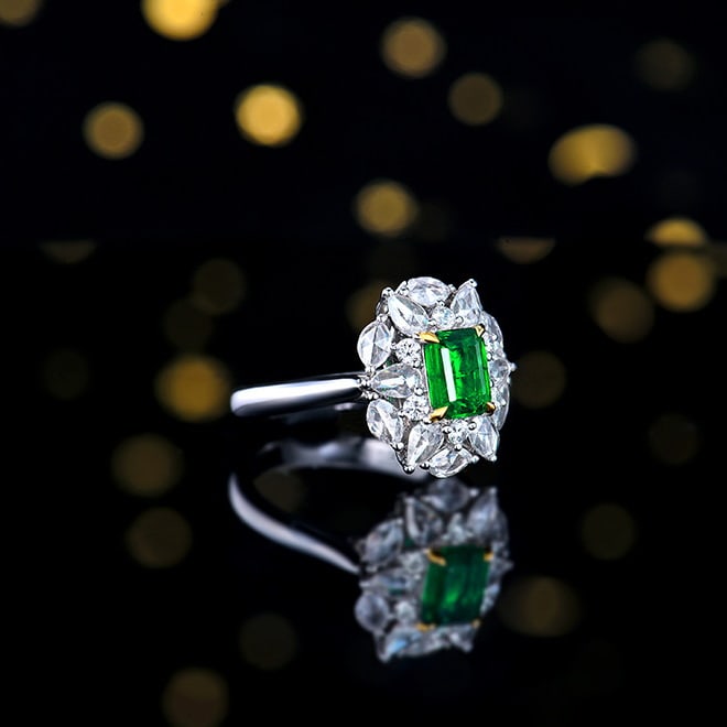 14k Gold 1.87 Ctw Vivid Green Natural Emerald & Diamond Ring/pendant( Without Chain ) - 4