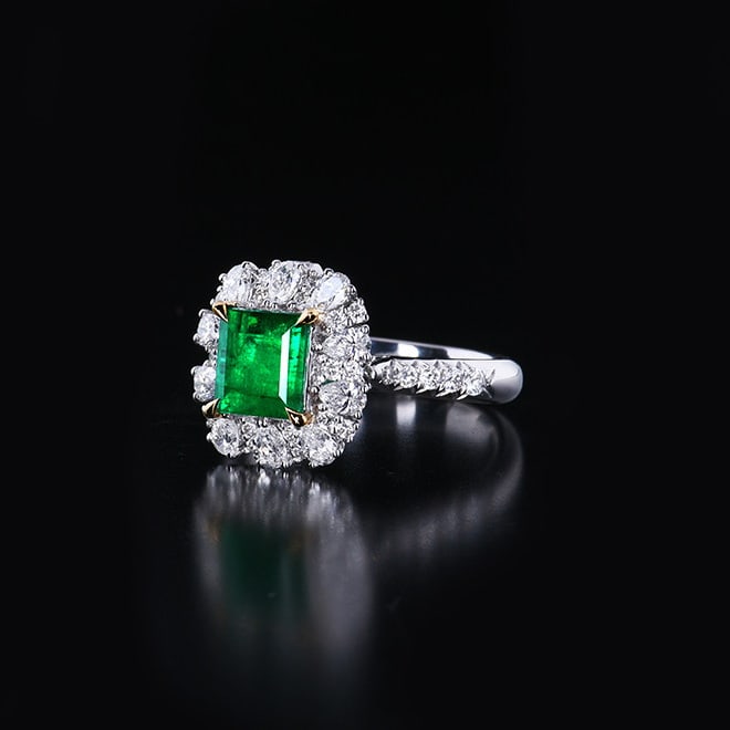 14k Gold 2.71 Ctw Vivid Green Natural Emerald & Diamond Ring/pendant( Without Chain ) - 3