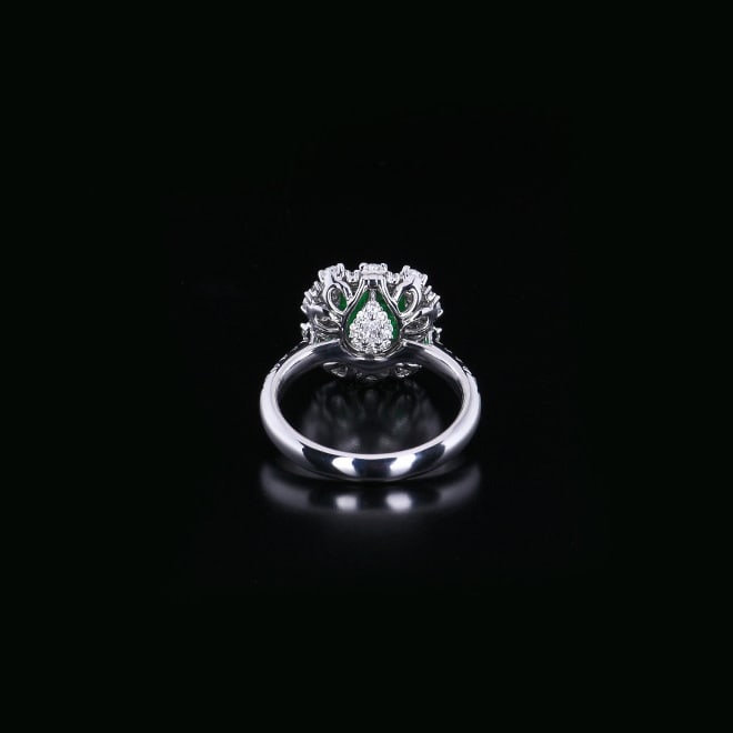 14k Gold 2.71 Ctw Vivid Green Natural Emerald & Diamond Ring/pendant( Without Chain ) - 5