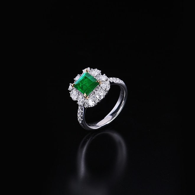 14k Gold 2.71 Ctw Vivid Green Natural Emerald & Diamond Ring/pendant( Without Chain ) - 6