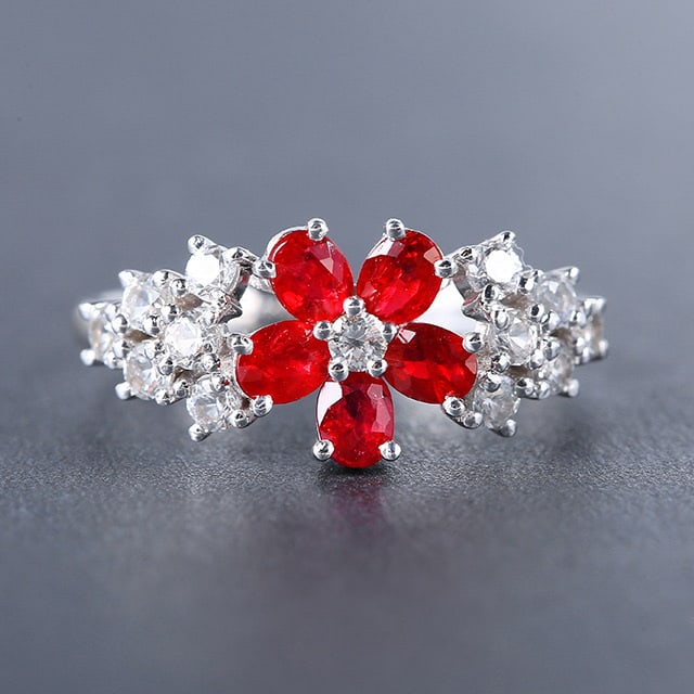 14k Gold 1.55 Ctw Natural Ruby & Sapphire Ring (1 of 6)