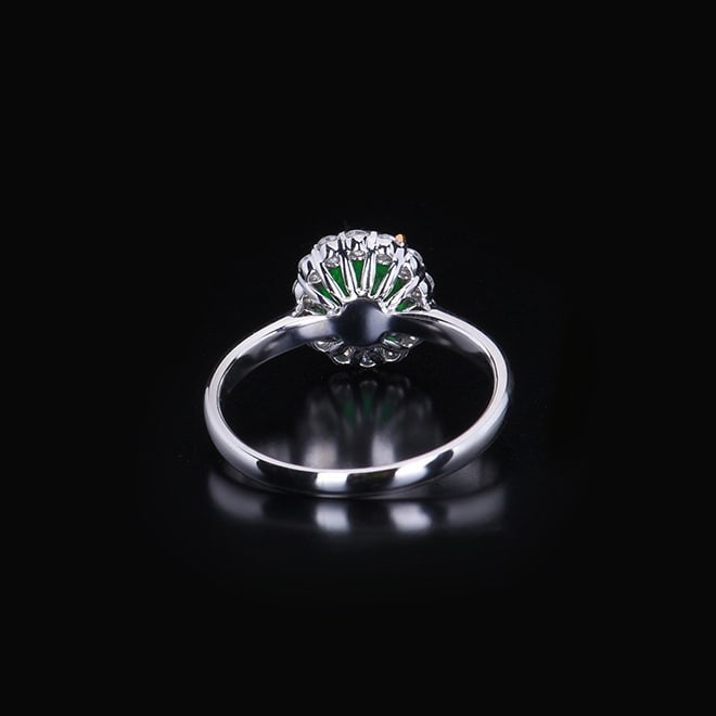 14k Gold 1.47 Ctw Vivid Green Natural Emerald & Diamond Ring - 4
