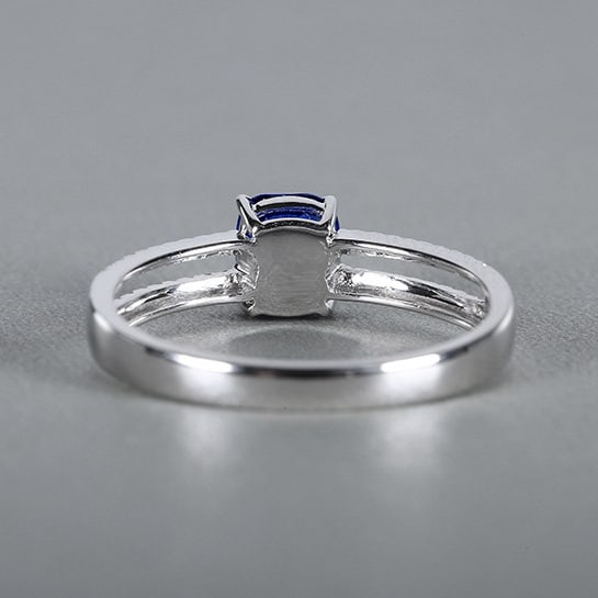 14k Gold 1.15 Ctw Natural Sapphire & Diamond Ring - 4