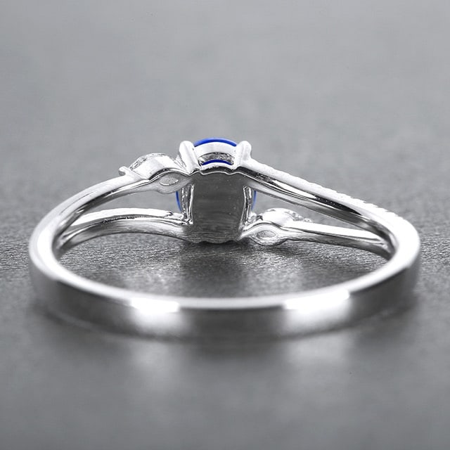 14k Gold 0.68 Ctw Natural Sapphire & Diamond Ring - 3