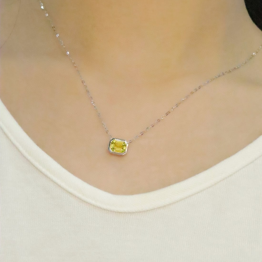 14k Gold 1.49 Ct Natural Chrysoberyl Necklace - 5