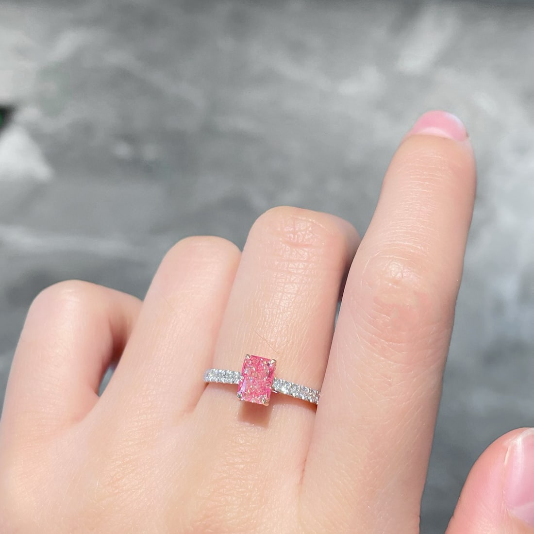 14k Gold 1.29 Ctw Natural Pink Diamond & Diamond Ring - 3