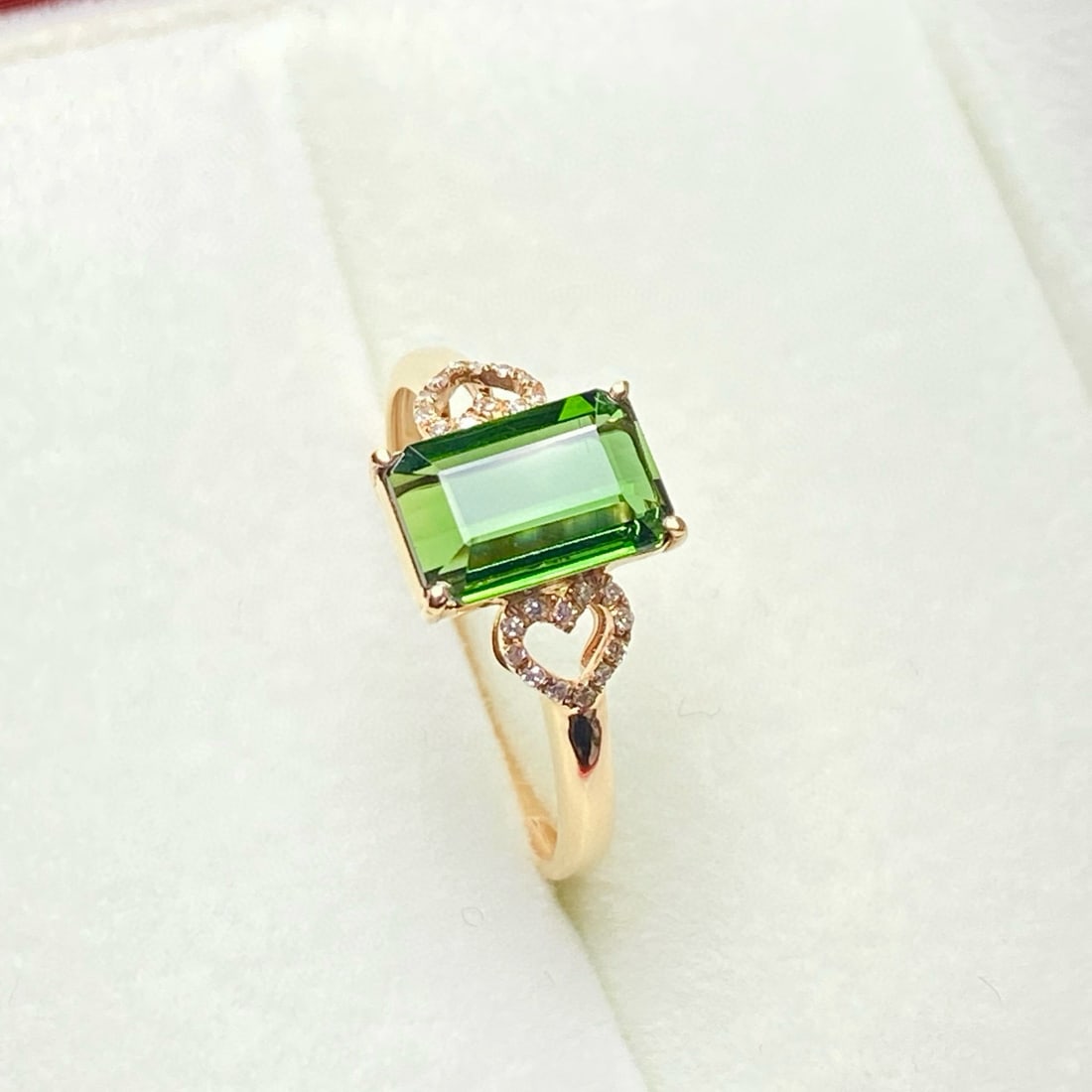 14k Gold 1.35 Ct Natural Tourmaline & Diamond Ring - 2