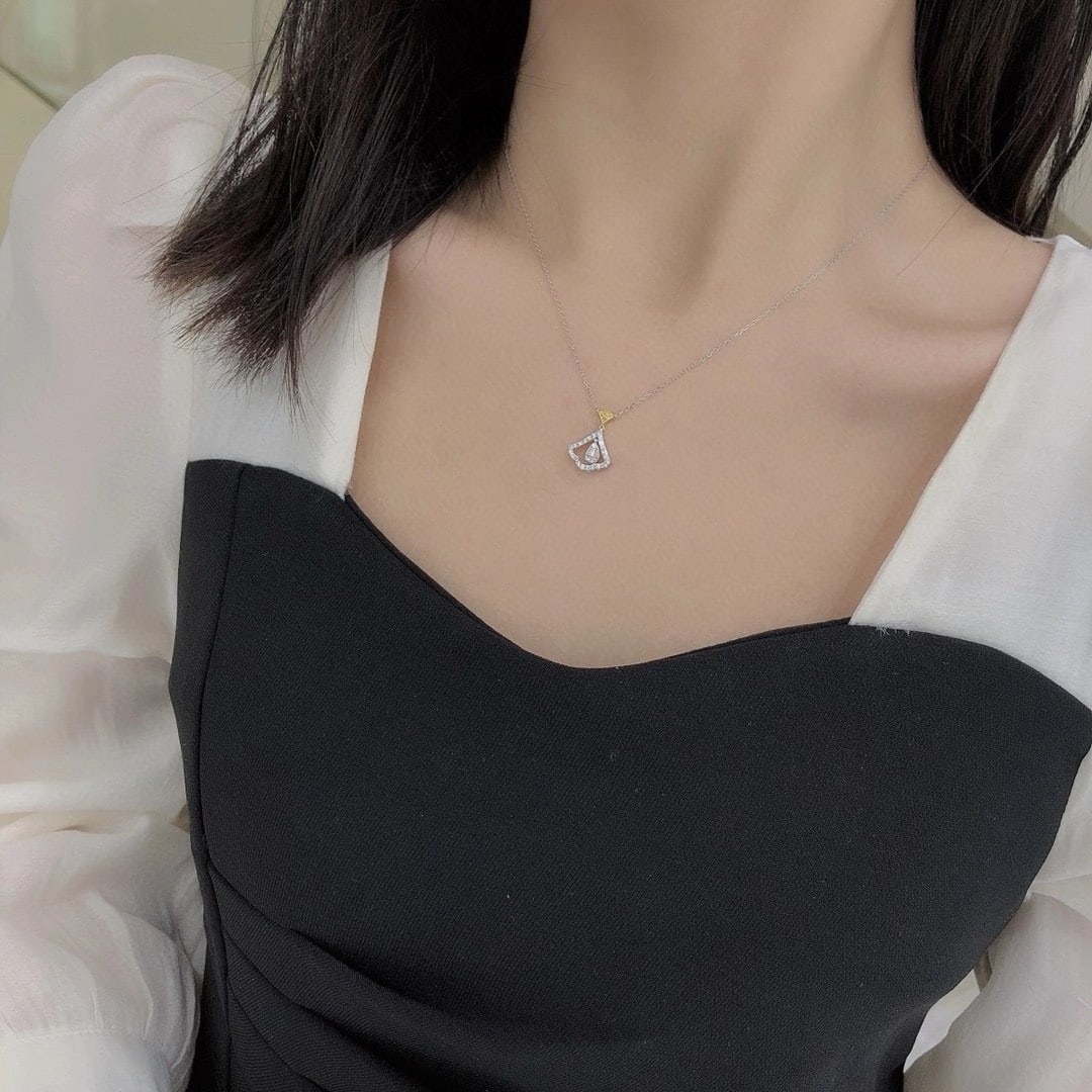 14k Gold 0.22 Ctw Natural H Diamond Necklace - 4