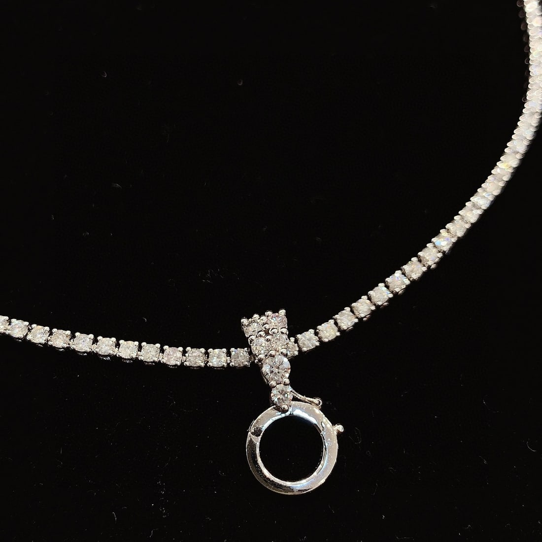14k Gold 6 Ct Natural H Diamond Necklace - 2