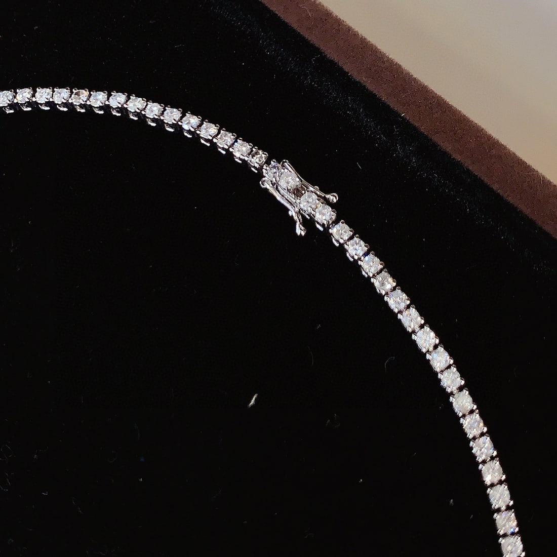 14k Gold 6 Ct Natural H Diamond Necklace - 3