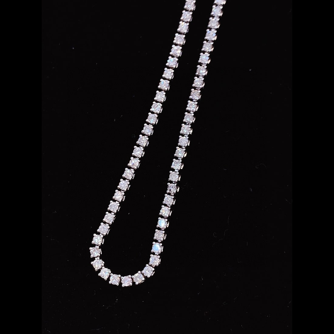 14k Gold 6 Ct Natural H Diamond Necklace - 4