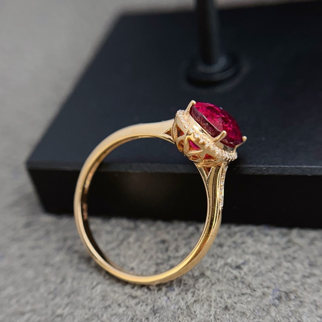 14k Gold 2.90 Ct Natural Tourmaline & Diamond Ring - 5