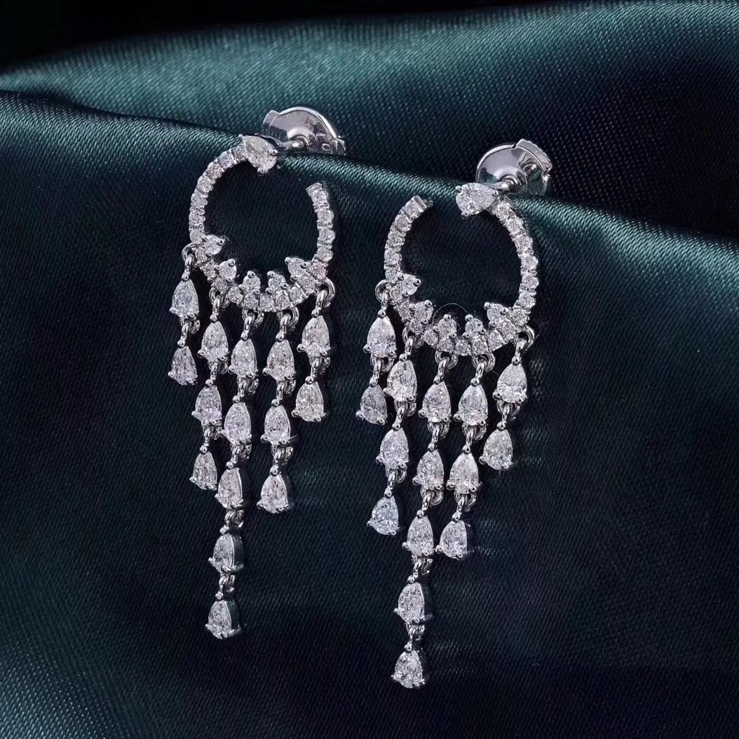 14k Gold 1.75 Ctw Natural H Diamond Earrings - 2