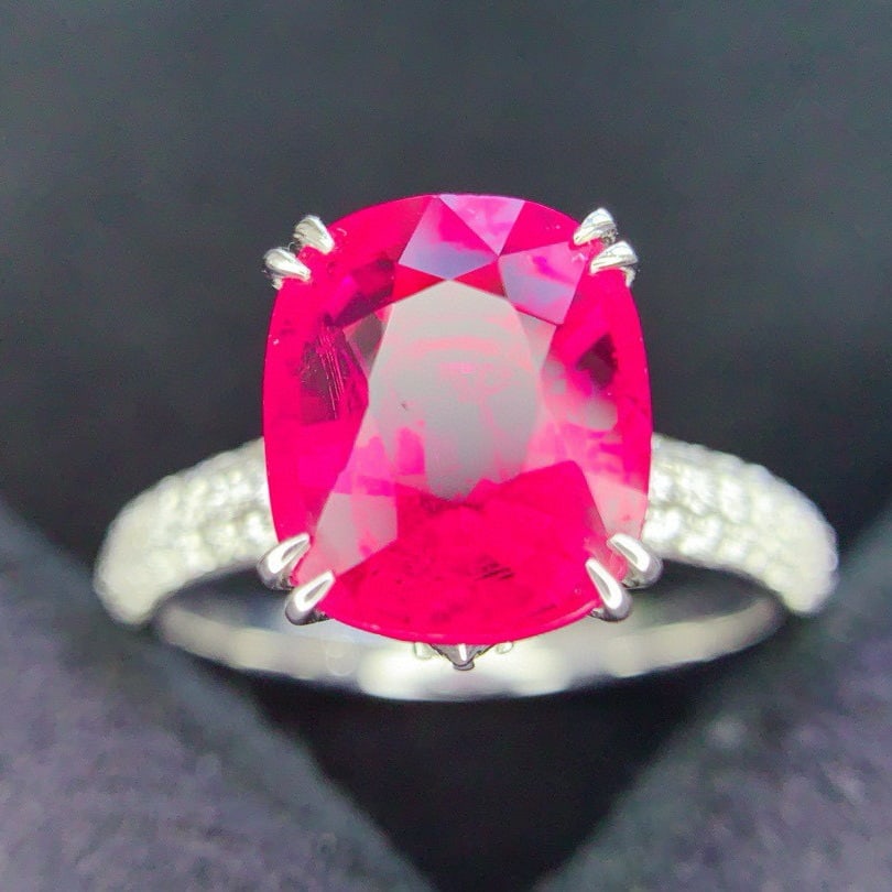 14k Gold 4.47 Ctw Natural Tourmaline & Diamond Ring - 4