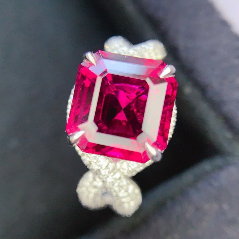 14k Gold 5.60 Ctw Natural Tourmaline & Diamond Ring - 3