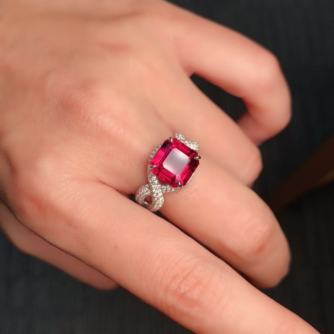 14k Gold 5.60 Ctw Natural Tourmaline & Diamond Ring - 5