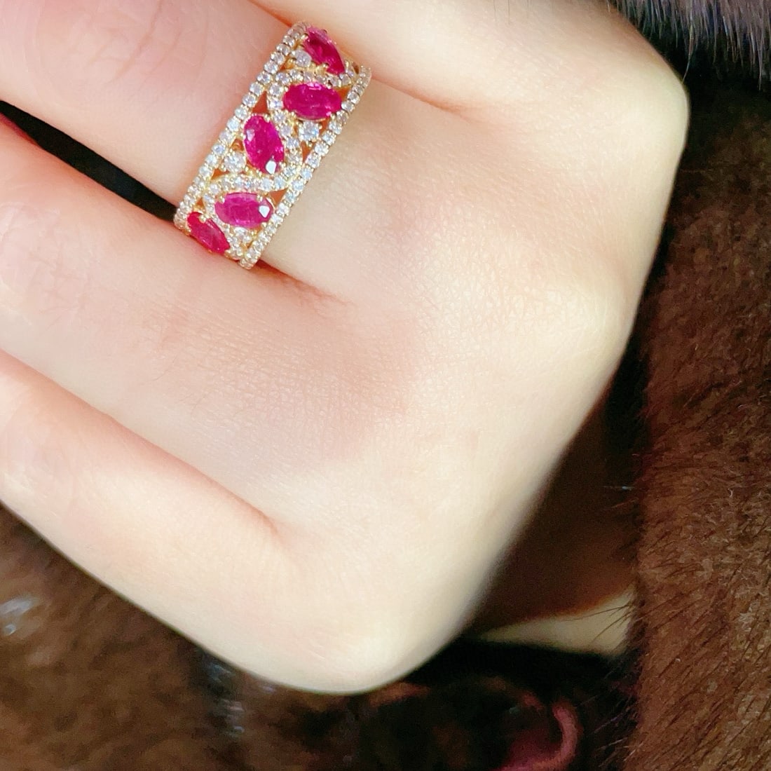 14k Gold 1.82 Ctw Natural Ruby & Diamond Ring - 6