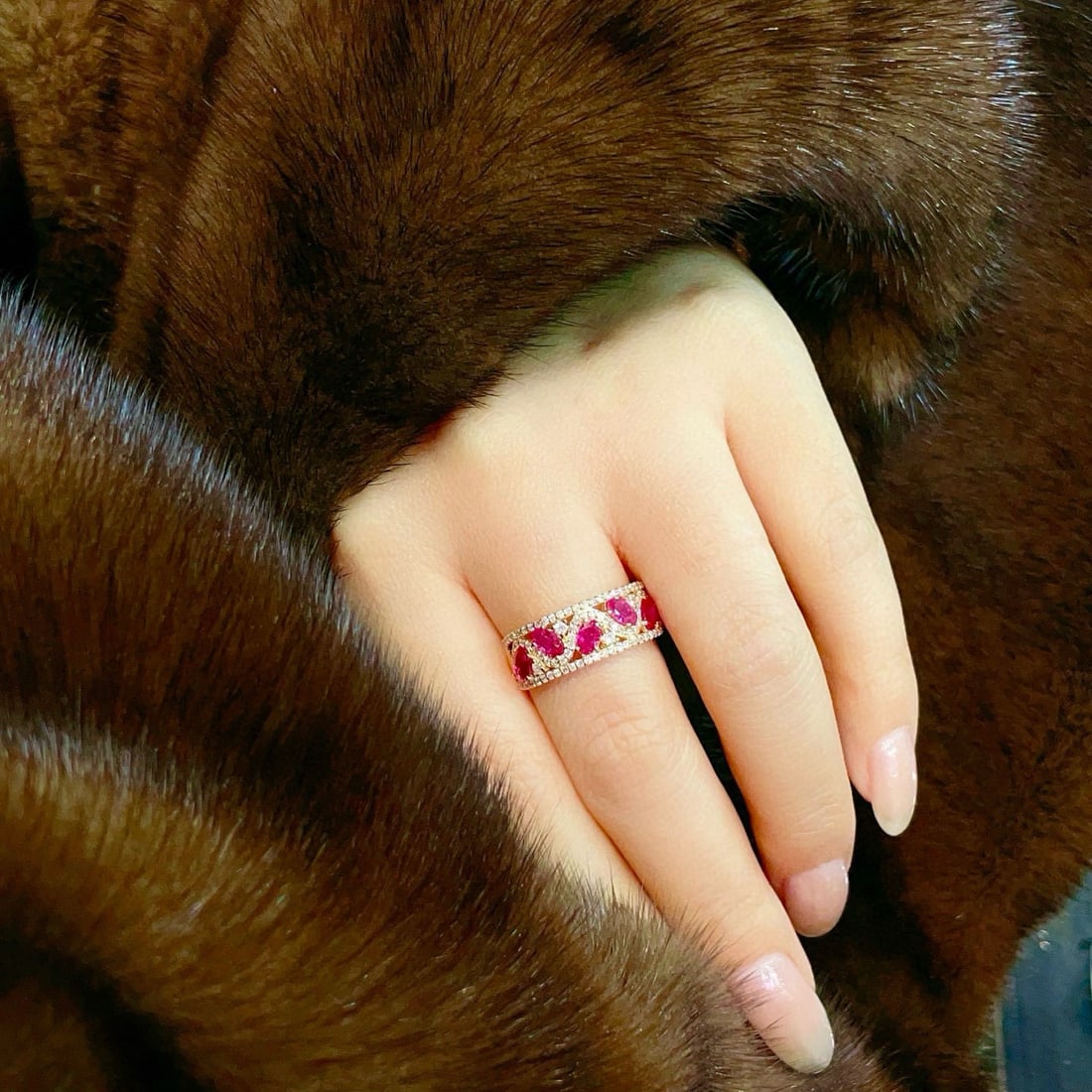 14k Gold 1.82 Ctw Natural Ruby & Diamond Ring - 7