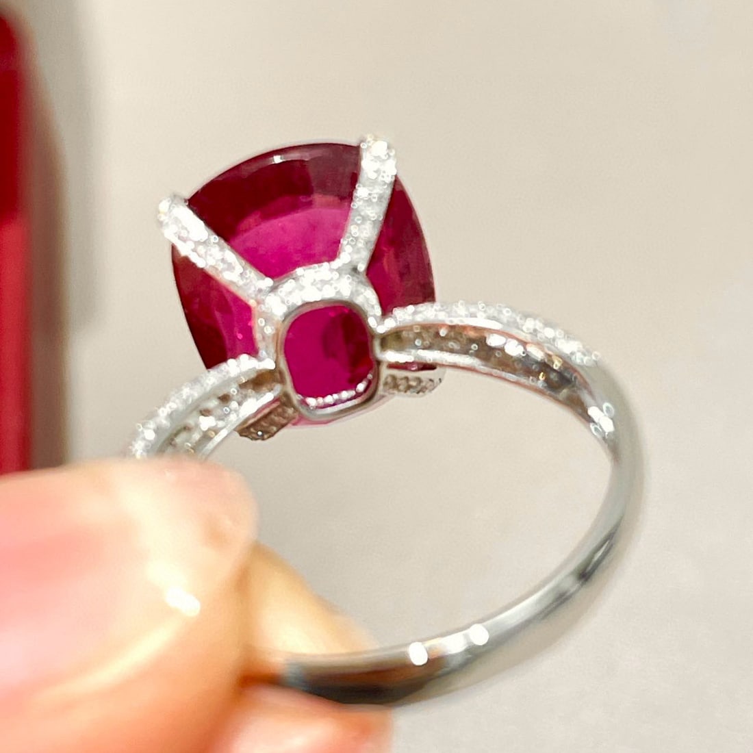 14k Gold 5.06 Ct Natural Tourmaline & Diamond Ring - 3