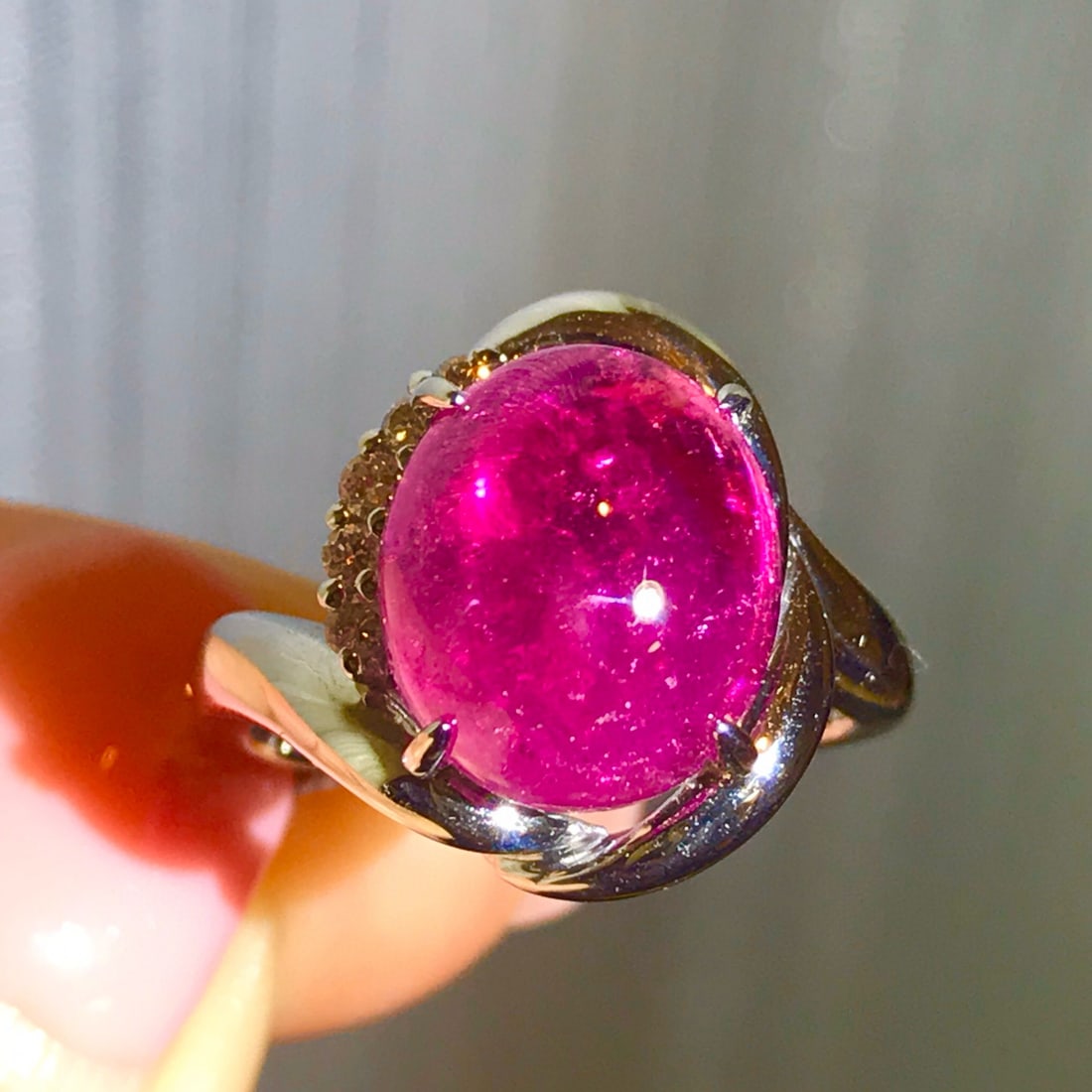 14k Gold 6.18 Ctw Natural Tourmaline & Diamond Ring - 5