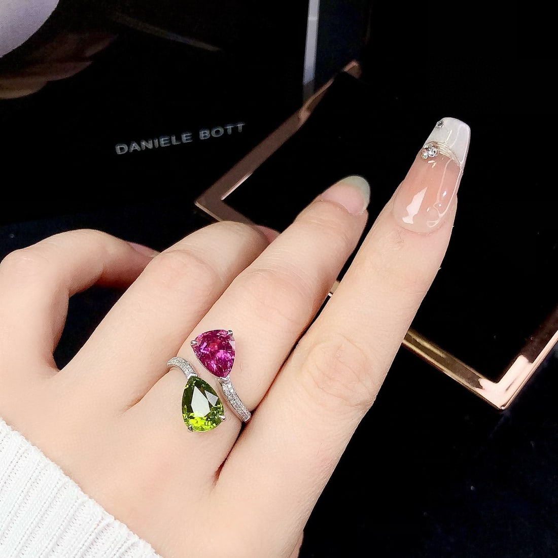 14k Gold 5.32 Ctw Natural Tourmaline & Diamond Ring - 4