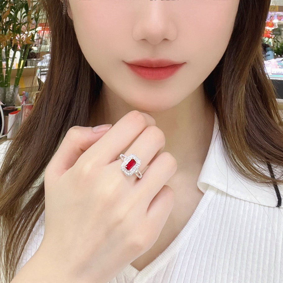 14k Gold 1.57 Ctw Natural Ruby & Diamond Ring - 2