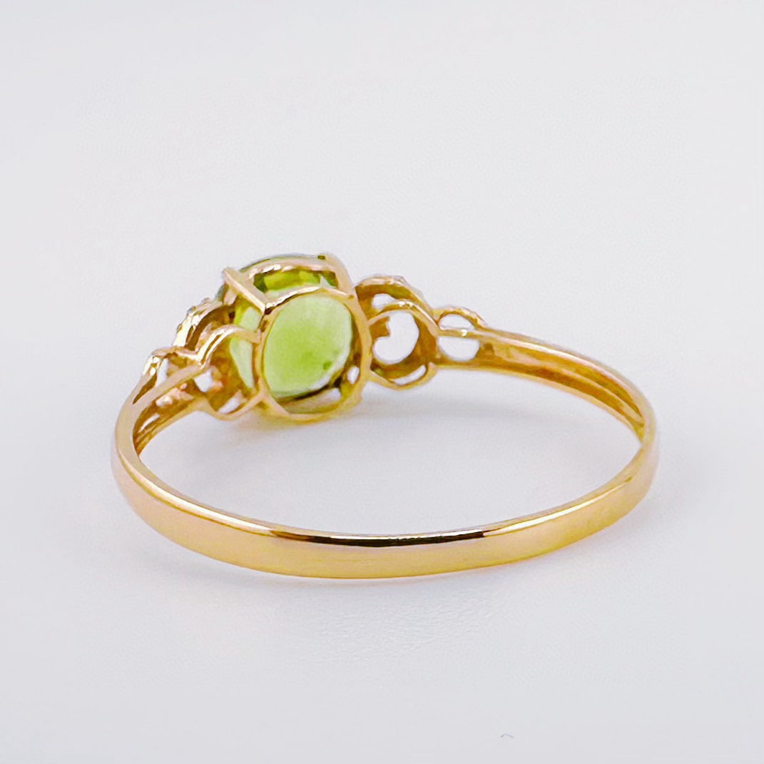 14k Gold 0.95 Ct Natural Tourmaline & Diamond Ring - 3