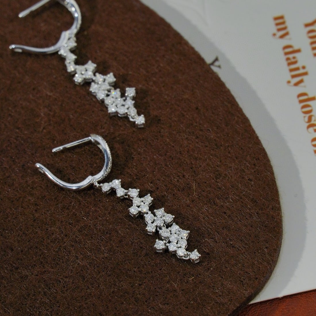 14k Gold 1.10 Ct Natural H Diamond Earrings - 5