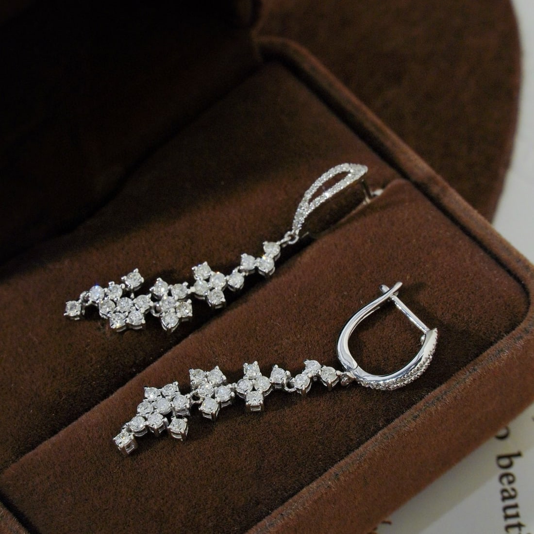 14k Gold 1.10 Ct Natural H Diamond Earrings - 6
