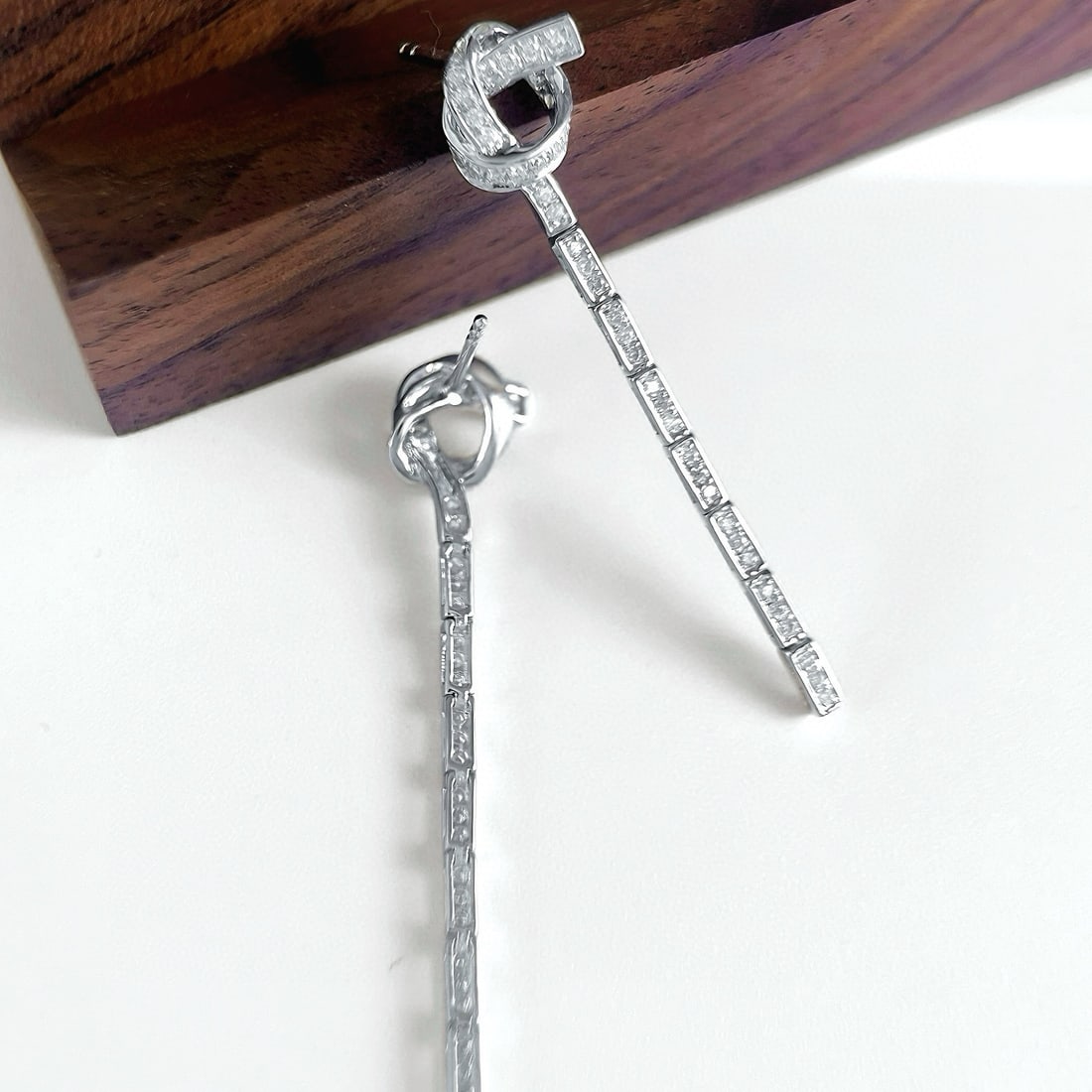 14k Gold 0.5 Ct Natural H Diamond Earrings - 2