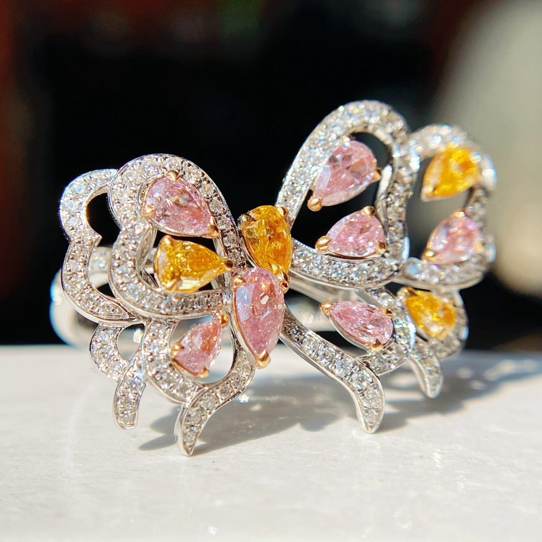 14k Gold 1.65 Ctw Natural Color Diamond & Diamond Ring - 2
