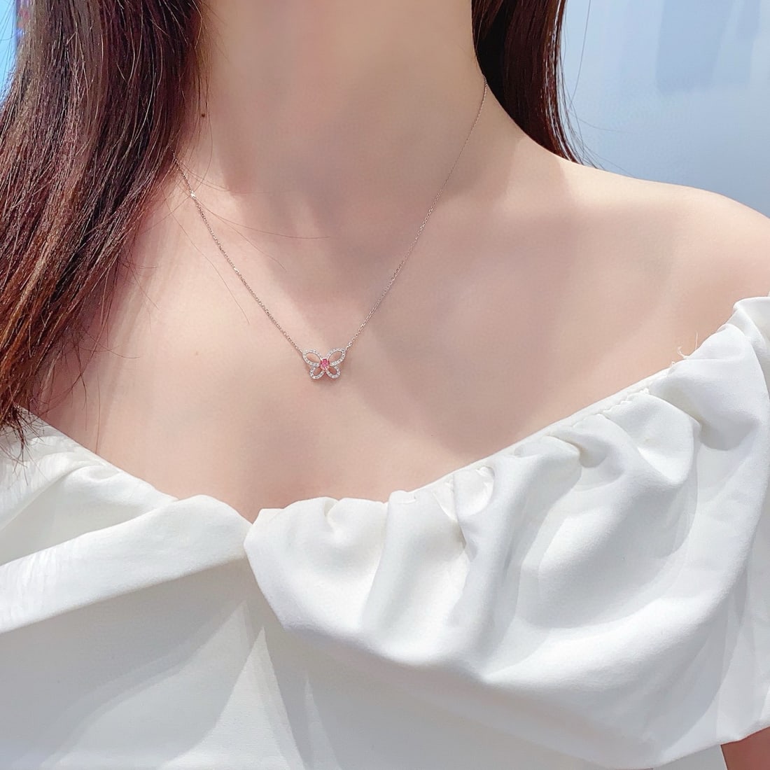 14k Gold 0.26 Ctw Natural Pink Diamond & Diamond Necklace - 2