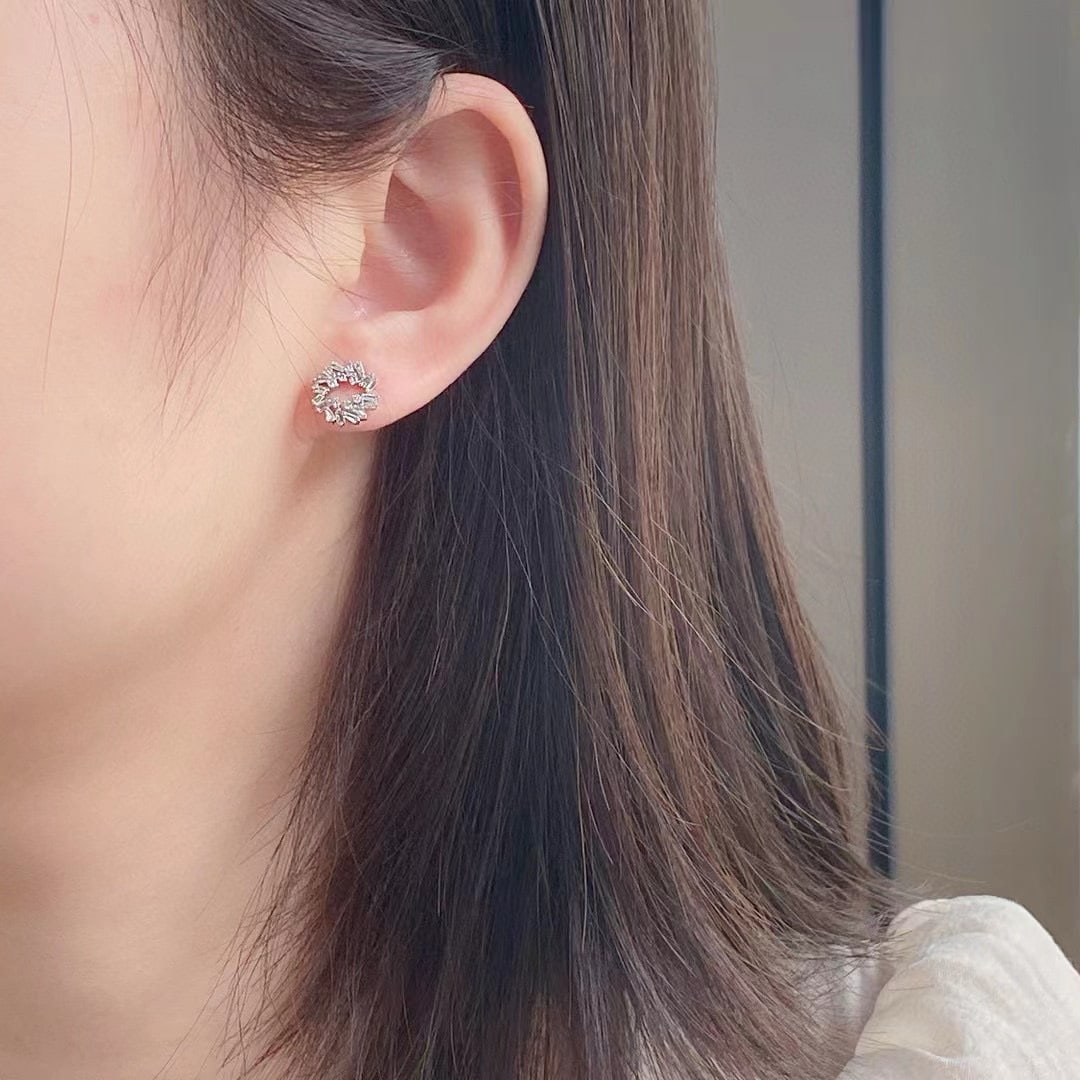14k Gold 0.52 Ctw Natural H Diamond Earrings - 2