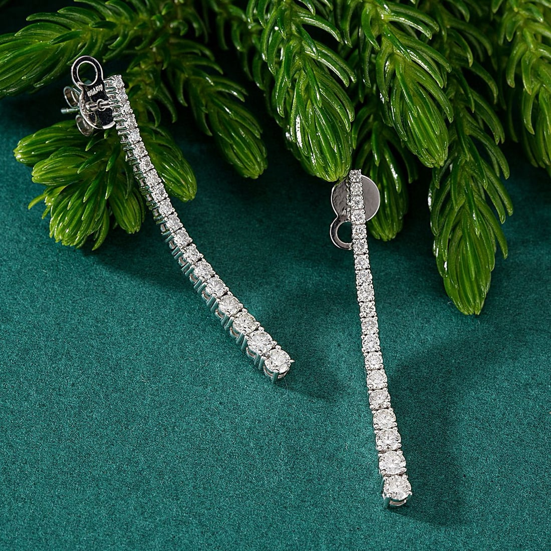 14k Gold 1.26 Ct Natural H Diamond Earrings - 3