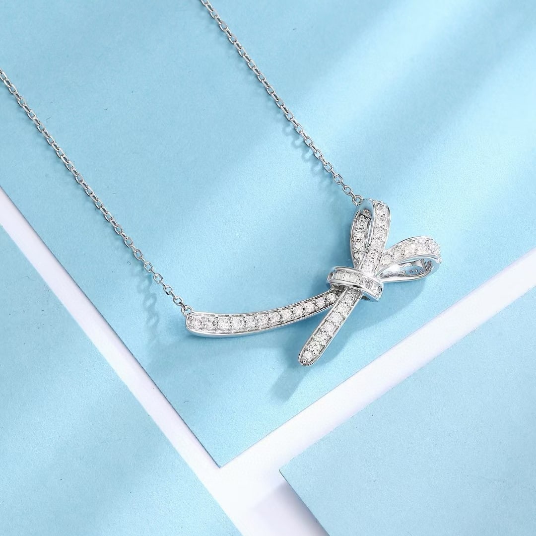 14k Gold 0.32 Ctw Natural H Diamond Necklace - 3