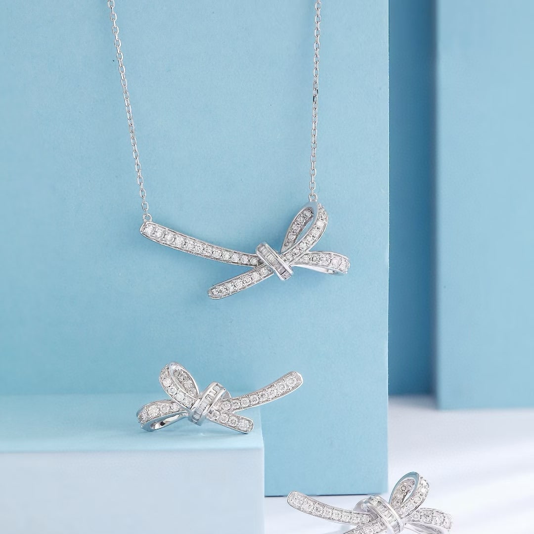 14k Gold 0.32 Ctw Natural H Diamond Necklace - 4